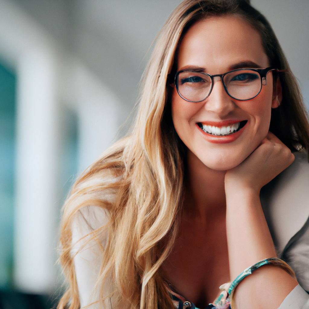 Portrait of our lead instructor smiling in a modern office setting